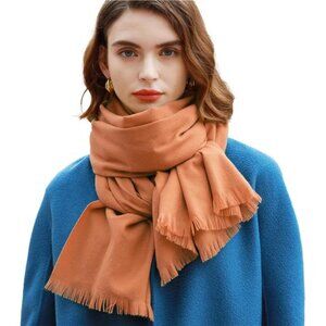 Women Pashmina Shawl Wraps for Party Orange